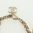 CHANEL Logo Bracelet metal Champagne Gold CC Auth 178800SM-13