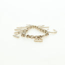 CHANEL Logo Bracelet metal Champagne Gold CC Auth 178800SM-16