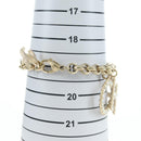 CHANEL Logo Bracelet metal Champagne Gold CC Auth 178800SM-18