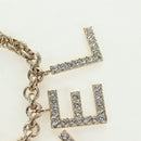 CHANEL Logo Bracelet metal Champagne Gold CC Auth 178800SM-4