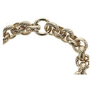 CHANEL Logo Bracelet metal Champagne Gold CC Auth 178800SM-5