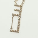 CHANEL Logo Necklace metal Champagne Gold CC Auth 178801SM-10