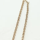 CHANEL Logo Necklace metal Champagne Gold CC Auth 178801SM-13