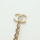 CHANEL Logo Necklace metal Champagne Gold CC Auth 178801SM-16