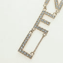 CHANEL Logo Necklace metal Champagne Gold CC Auth 178801SM-3