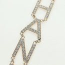 CHANEL Logo Necklace metal Champagne Gold CC Auth 178801SM-4