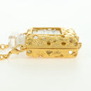 CHANEL Perfume Necklace metal Gold CC Auth 178803M-10
