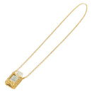 CHANEL Perfume Necklace metal Gold CC Auth 178803M-2