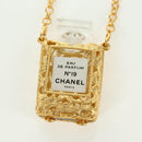CHANEL Perfume Necklace metal Gold CC Auth 178803M-3