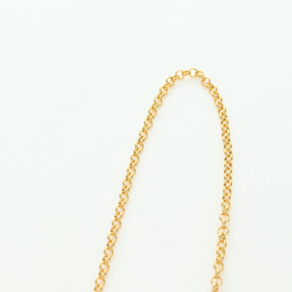 CHANEL Perfume Necklace metal Gold CC Auth 178803M