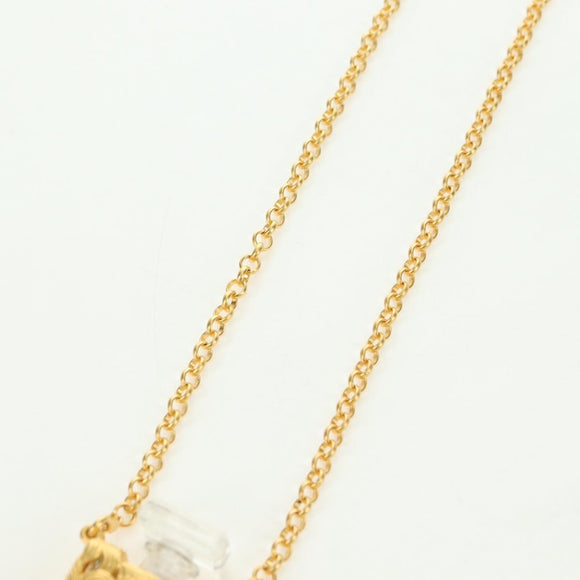 CHANEL Perfume Necklace metal Gold CC Auth 178803M