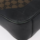 GUCCI GG Canvas Bamboo Shoulder Bag 2way Navy Gold 001 4058 Auth 178808-16