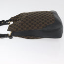 GUCCI GG Canvas Bamboo Shoulder Bag 2way Navy Gold 001 4058 Auth 178808-4