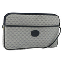 GUCCI Micro GG Supreme Shoulder Bag PVC Navy Gold Auth 178810-1