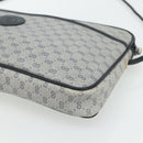 GUCCI Micro GG Supreme Shoulder Bag PVC Navy Gold Auth 178810-10