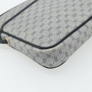 GUCCI Micro GG Supreme Shoulder Bag PVC Navy Gold Auth 178810-11