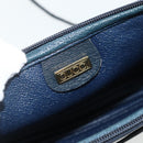 GUCCI Micro GG Supreme Shoulder Bag PVC Navy Gold Auth 178810-15