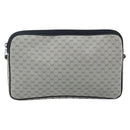 GUCCI Micro GG Supreme Shoulder Bag PVC Navy Gold Auth 178810-3