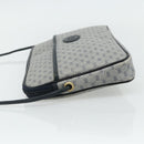 GUCCI Micro GG Supreme Shoulder Bag PVC Navy Gold Auth 178810-4