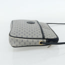 GUCCI Micro GG Supreme Shoulder Bag PVC Navy Gold Auth 178810-5