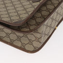 GUCCI GG Supreme Web Sherry Line Bag PVC Beige Gold 001 104 0551 Auth 178811-14