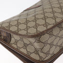 GUCCI GG Supreme Web Sherry Line Bag PVC Beige Gold 001 104 0551 Auth 178811-16