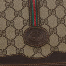 GUCCI GG Supreme Web Sherry Line Bag PVC Beige Gold 001 104 0551 Auth 178811-17