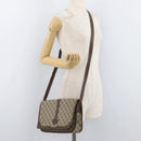 GUCCI GG Supreme Web Sherry Line Bag PVC Beige Gold 001 104 0551 Auth 178811-23