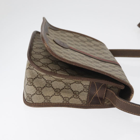 GUCCI GG Supreme Web Sherry Line Bag PVC Beige Gold 001 104 0551 Auth 178811