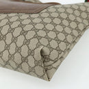GUCCI GG Supreme Web Sherry Line Tote Bag PVC Beige Gold Auth 178813-9