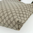 GUCCI GG Supreme Web Sherry Line Tote Bag PVC Beige Gold Auth 178813-15