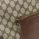 GUCCI GG Supreme Web Sherry Line Tote Bag PVC Beige Gold Auth 178813-17
