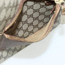 GUCCI GG Supreme Web Sherry Line Tote Bag PVC Beige Gold Auth 178813-12