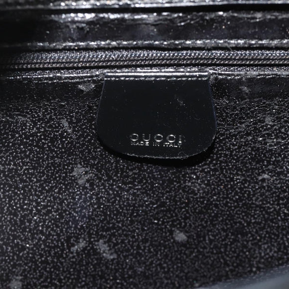 GUCCI Soho Shoulder Bag Patent Leather Black Silver 000 1013 0506 Auth 178814