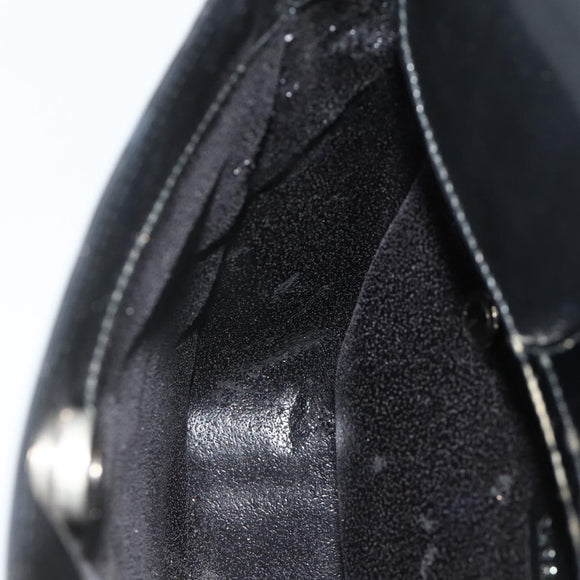 GUCCI Soho Shoulder Bag Patent Leather Black Silver 000 1013 0506 Auth 178814
