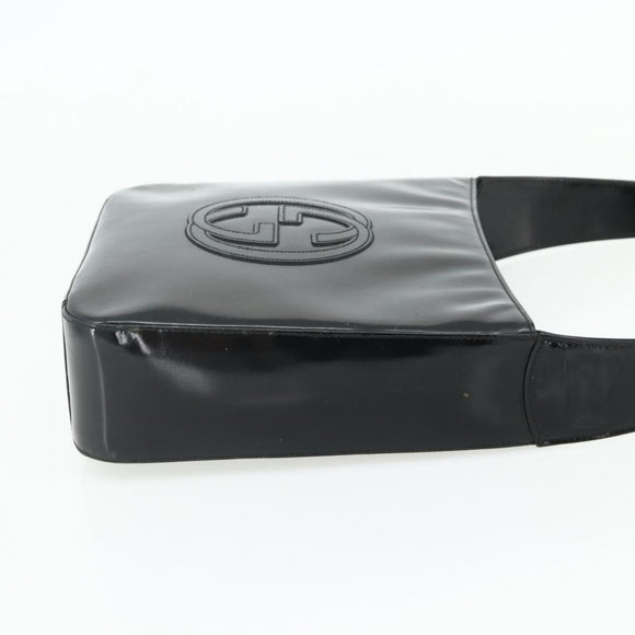 GUCCI Soho Shoulder Bag Patent Leather Black Silver 000 1013 0506 Auth 178814