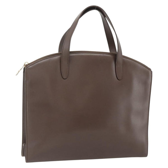 GUCCI Hand Bag Leather Brown Gold 000 1998 0570 Auth 178815
