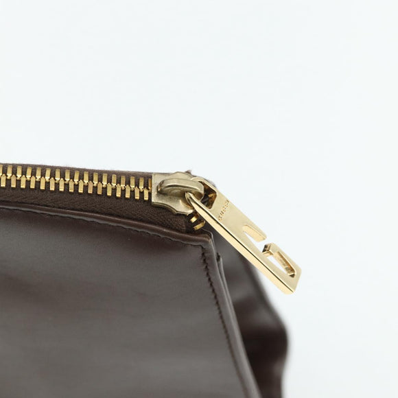 GUCCI Hand Bag Leather Brown Gold 000 1998 0570 Auth 178815