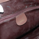 GUCCI Hand Bag Leather Brown Gold 000 1998 0570 Auth 178815-15