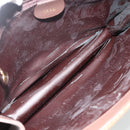 GUCCI Hand Bag Leather Brown Gold 000 1998 0570 Auth 178815-16