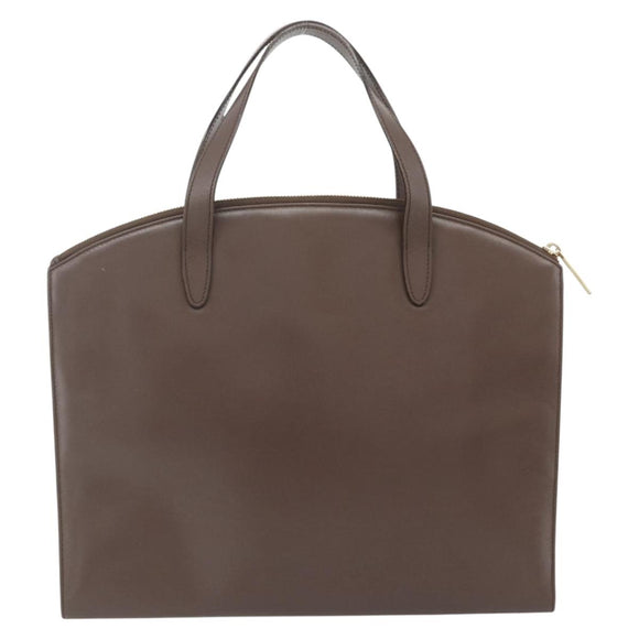 GUCCI Hand Bag Leather Brown Gold 000 1998 0570 Auth 178815
