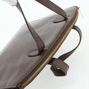 GUCCI Hand Bag Leather Brown Gold 000 1998 0570 Auth 178815-6