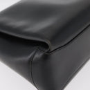 GUCCI Hand Bag Leather Black Gold Auth 178816-16