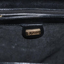 GUCCI Hand Bag Leather Black Gold Auth 178816-19