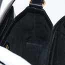GUCCI Hand Bag Leather Black Gold Auth 178816-20