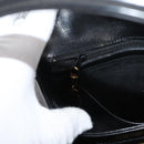GUCCI Hand Bag Leather Black Gold Auth 178816-24