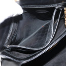 GUCCI Hand Bag Leather Black Gold Auth 178816-25