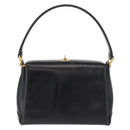 GUCCI Hand Bag Leather Black Gold Auth 178816-2