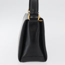 GUCCI Hand Bag Leather Black Gold Auth 178816-3