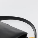 GUCCI Hand Bag Leather Black Gold Auth 178816-14